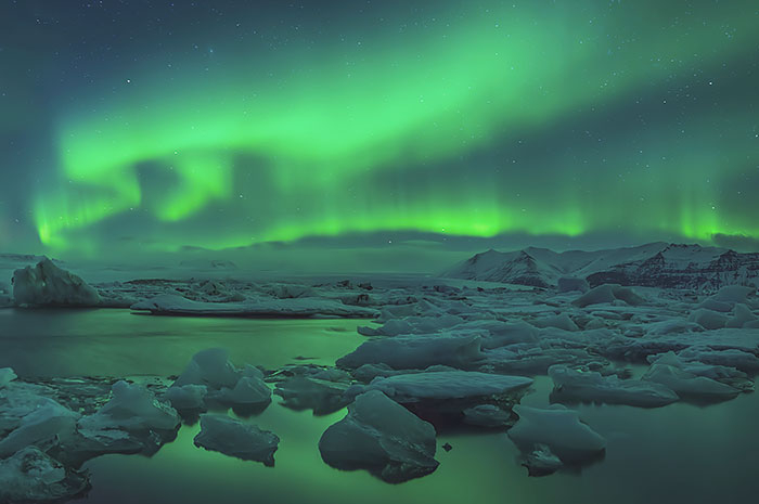 Islândia Inverno Aurora Boreal